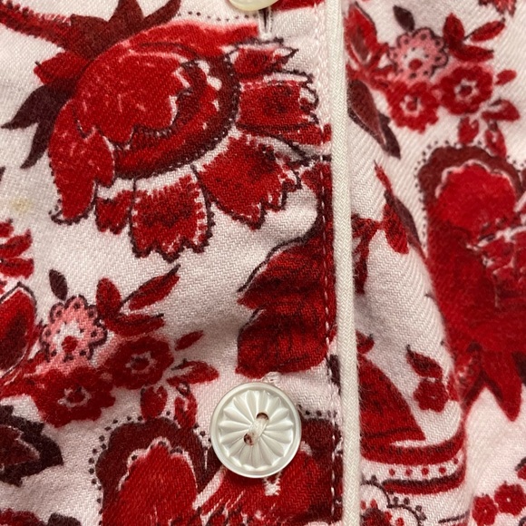 LANDS’ END Flannel pajamas top floral print 100% cotton women’s size XL( 18-20) - Picture 10 of 12